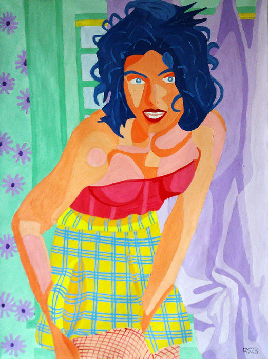 “Woman in Fishnets” by Randall Steinke