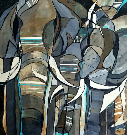 “Elephant Herd” by Shirley Dale