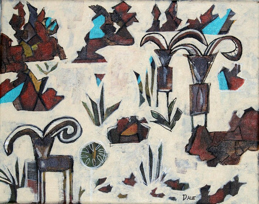 “Rams on the Rocks” by Shirley Dale