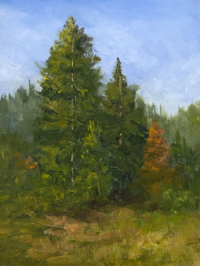 “Pine and Rust” by Teresa Johnson